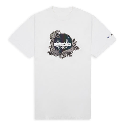 White  Skeleton reflective T-shirt