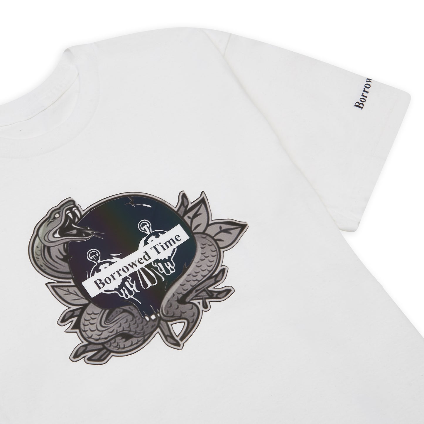 White  Skeleton reflective T-shirt